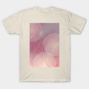 Blush pink and grey abstract modern watercolor trendy art T-Shirt